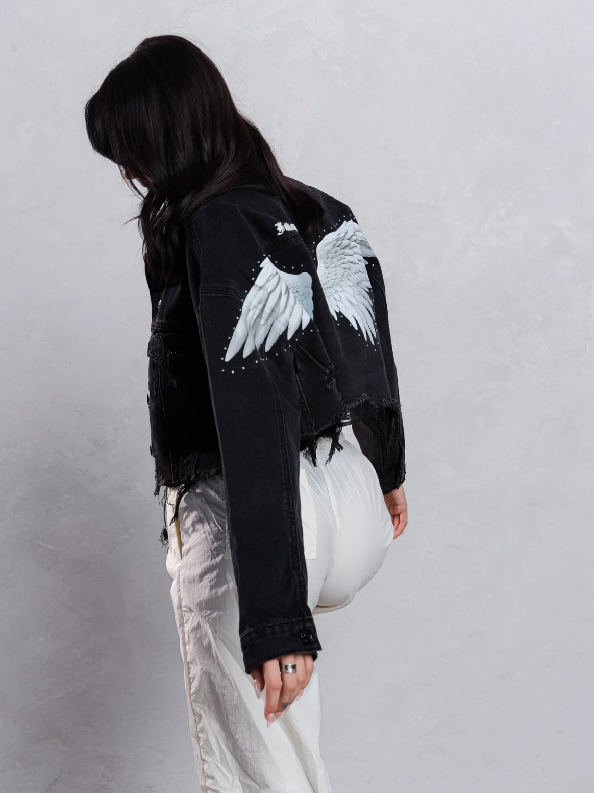 Fallen angel crop denim